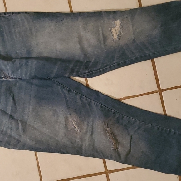 Liz Lange Maternity Jeans Womens Size S Jeggings Distressed Denim - Picture 2 of 12